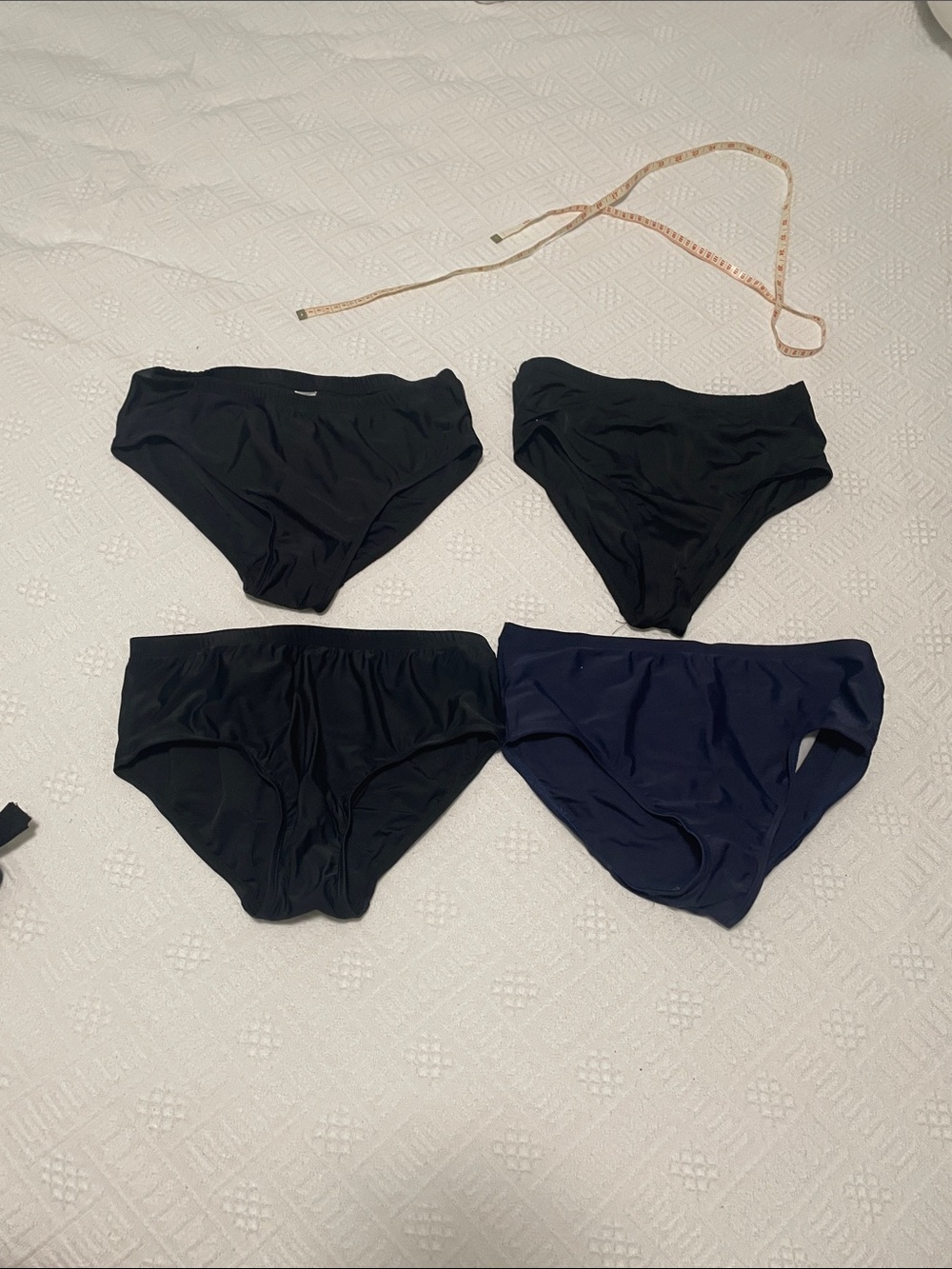 🌹FREE w/purchase NEW 4 pc Women's Bikini Briefs Black Navy swim suits 14 size